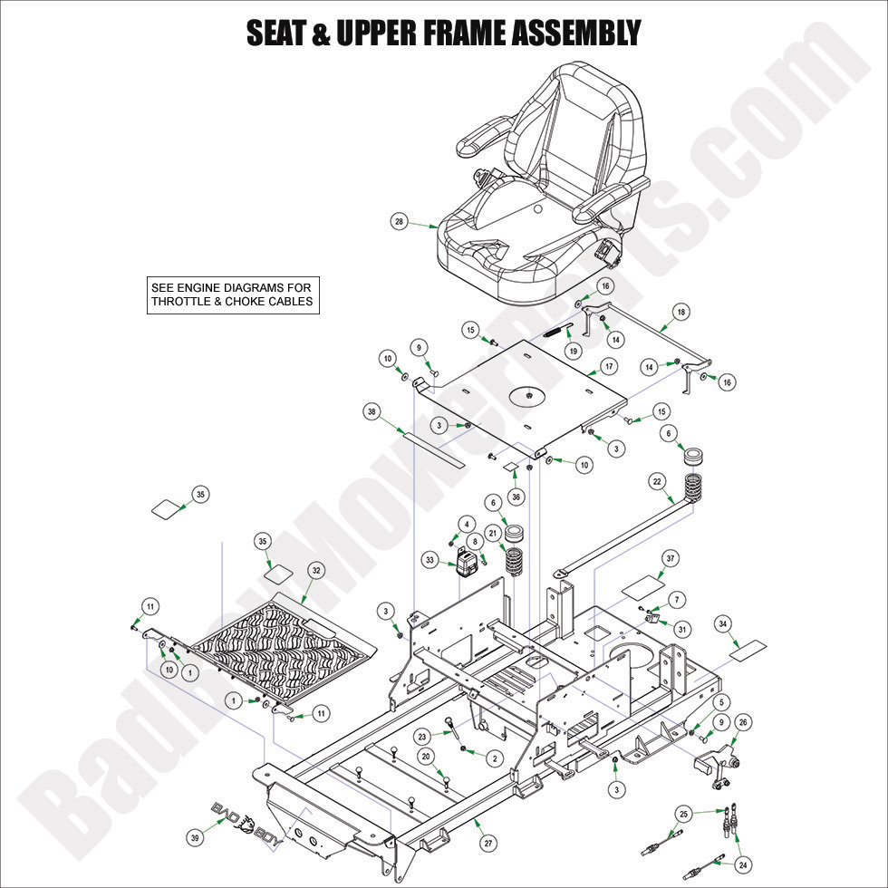 2024 Maverick - Seat & Upper Frame Assembly